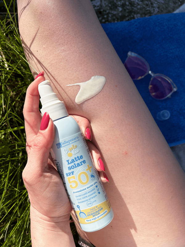 laSaponaria Opaľovacie mlieko pre deti a citlivú pokožku SPF 50+ <tc>BIO</tc> (125 ml)