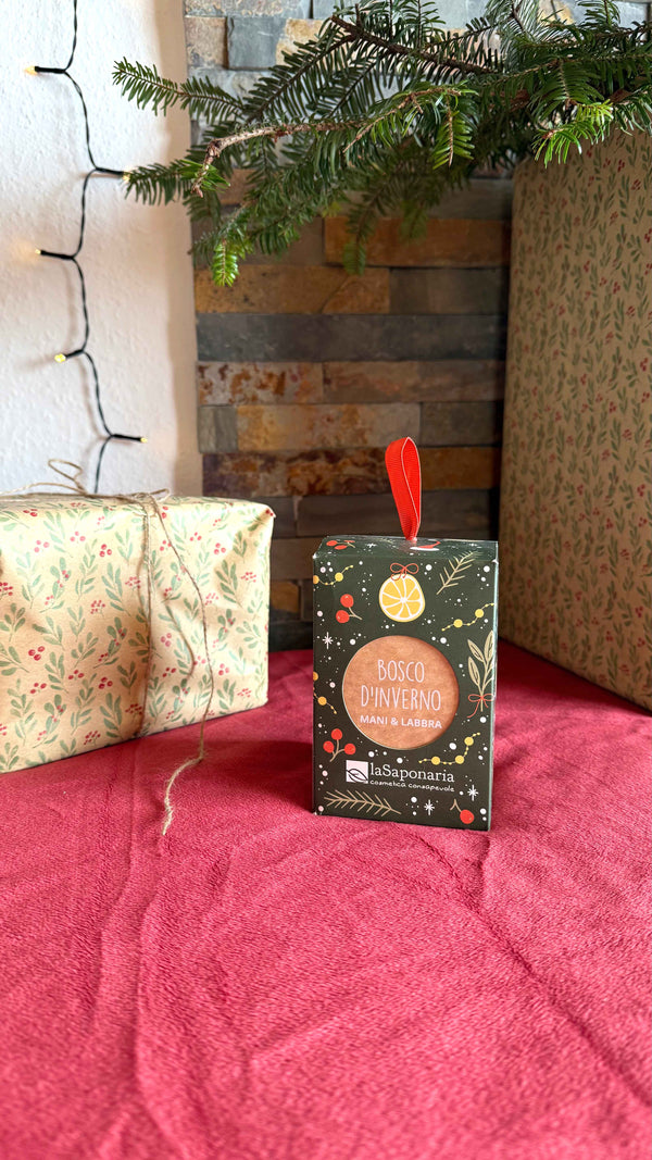 laSaponaria Dárková sada pro péči o rty a ruce - Zimní les