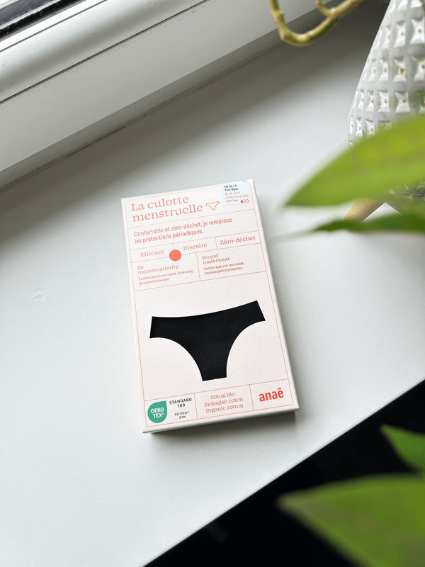 Anaé by Ecodis Menštruačné nohavičky Nohavičky na ľahkú menštruáciu - čierne