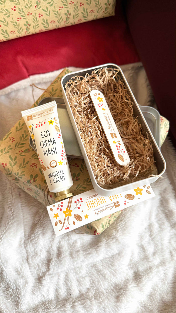 laSaponaria Dárková sada pro péči o ruce a nehty - Vanilka & Kakao