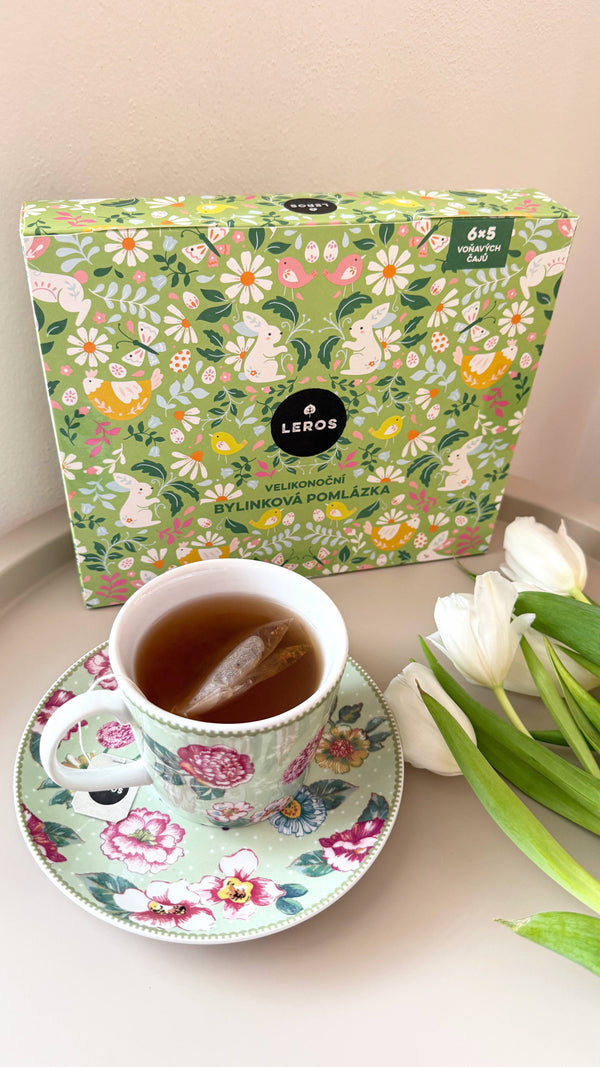LEROS Dárková sada Velikonoční bylinková pomlázka - nálev. sáčky (6 x 5 ks)