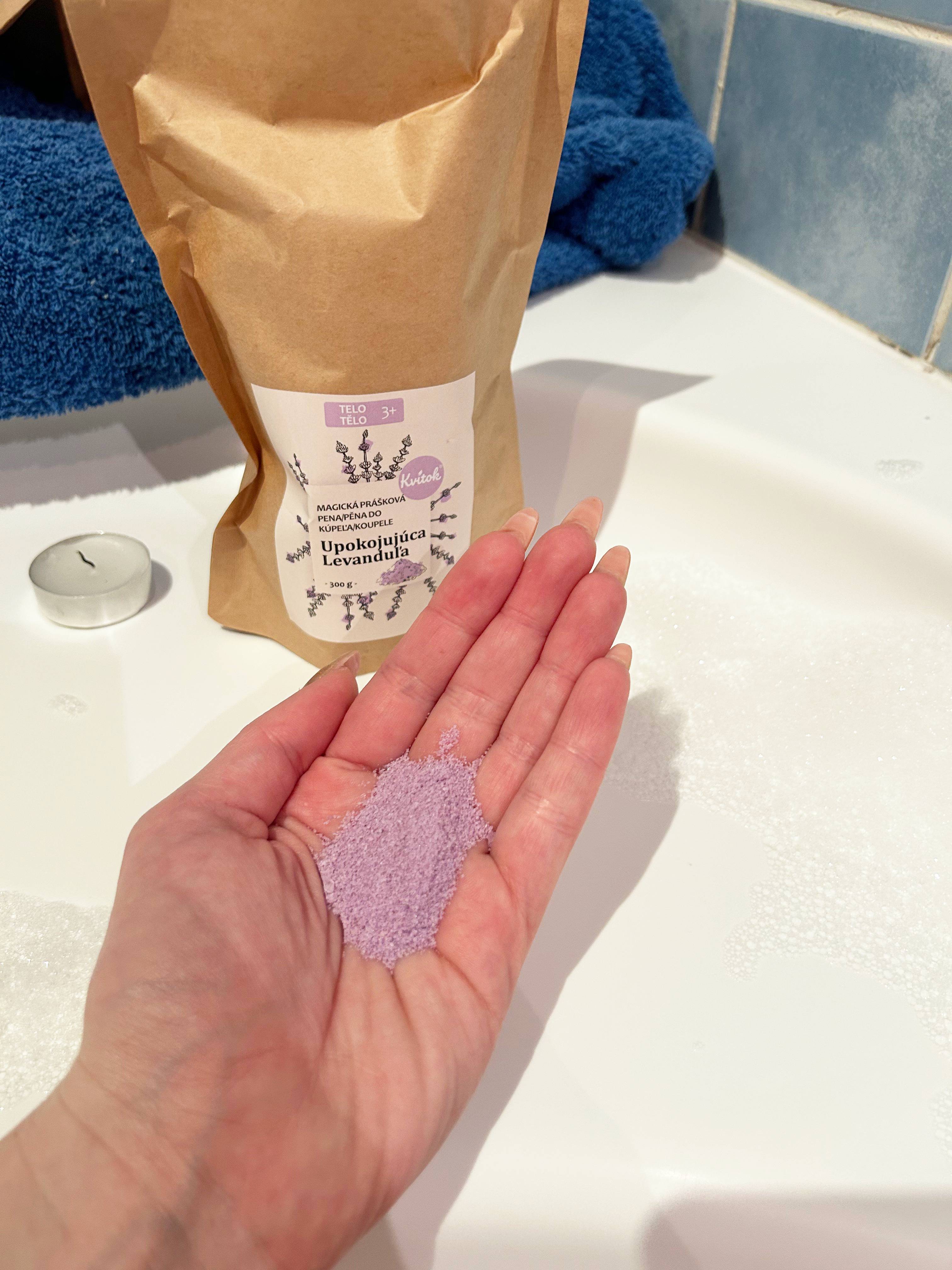 Kvitok Magická pěna do koupele Zklidňující levandule