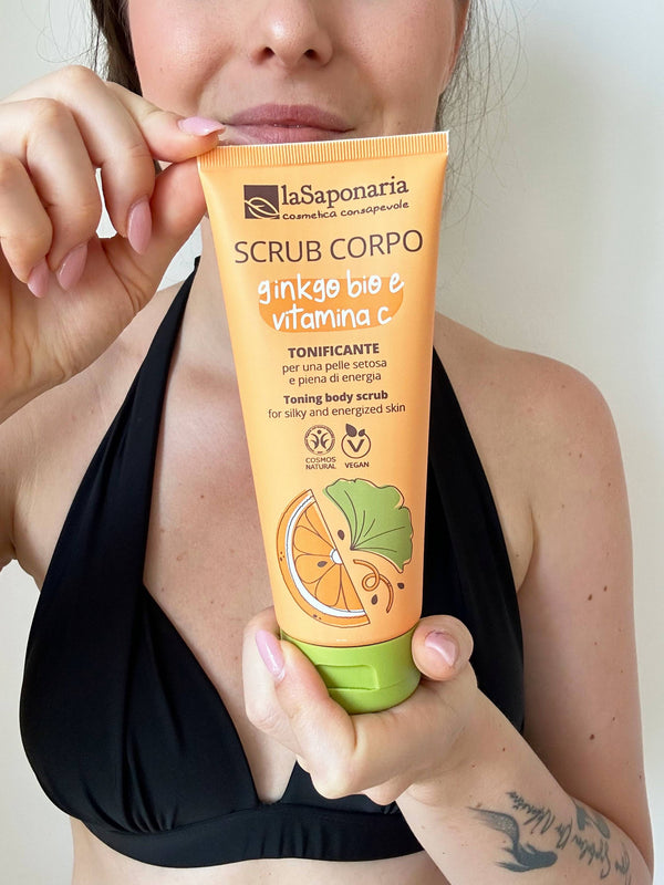 laSaponaria Tělový peeling s BIO ginkgo bilobou a vit. C