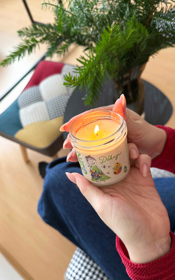 Rozvoněno Vonná svíčka - Děkuji (130 ml)