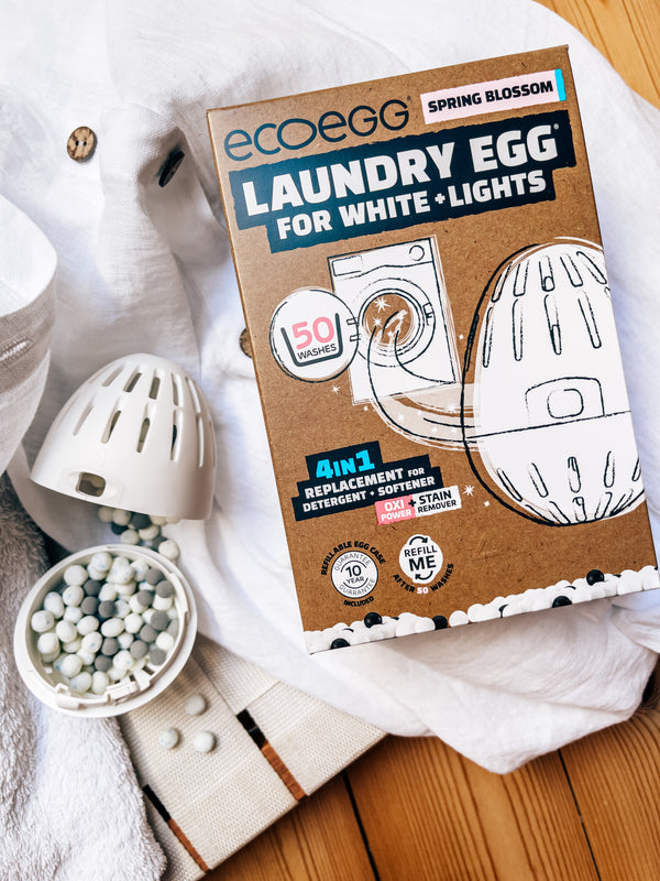 Ecoegg Vajíčko na pranie bieleho oblečenia s vôňou jarných kvetov - na 50 pracích cyklov