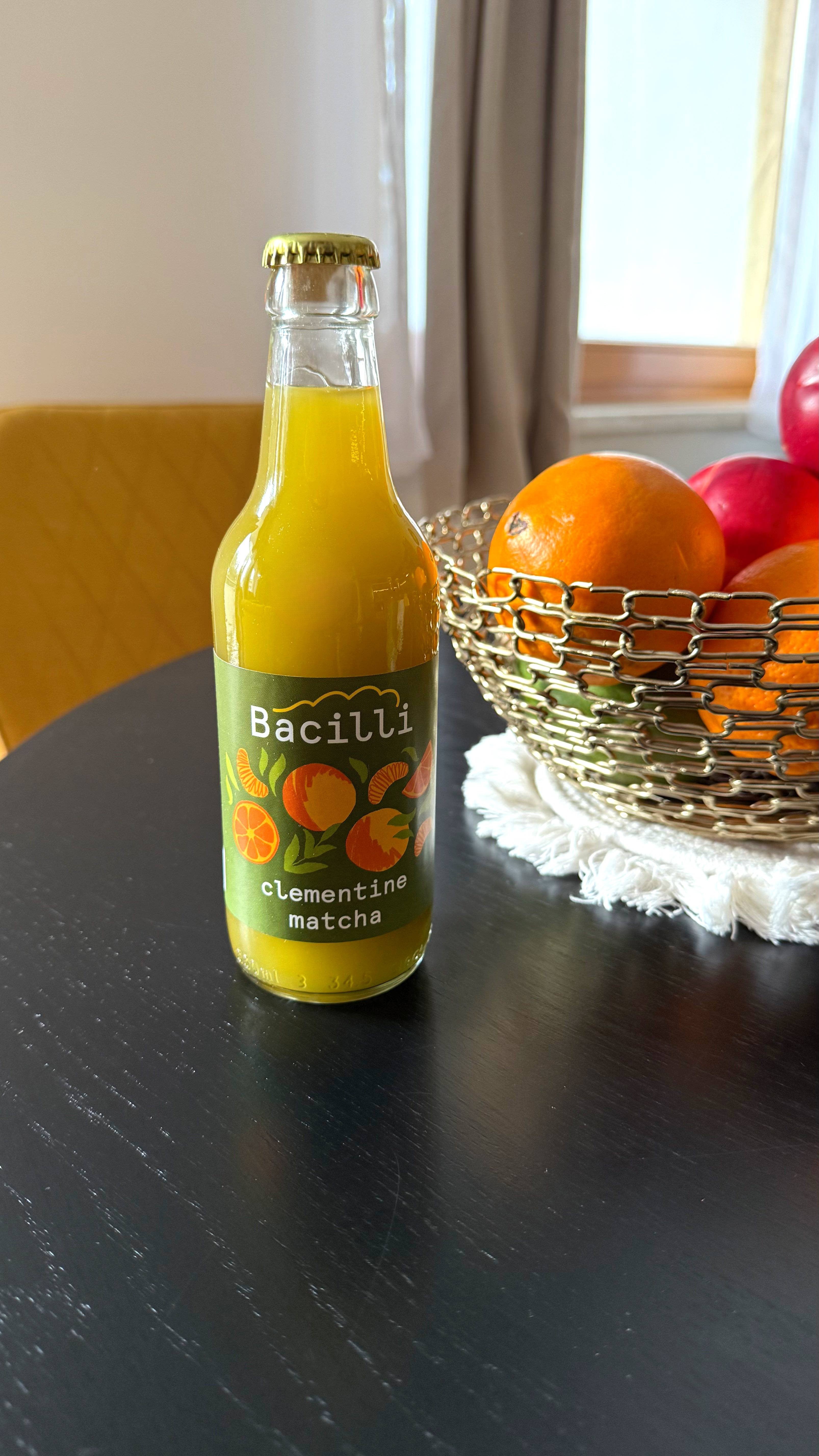 Bacilli Limonáda fermentovaná BIO - Klementínka & Matcha (330 ml)