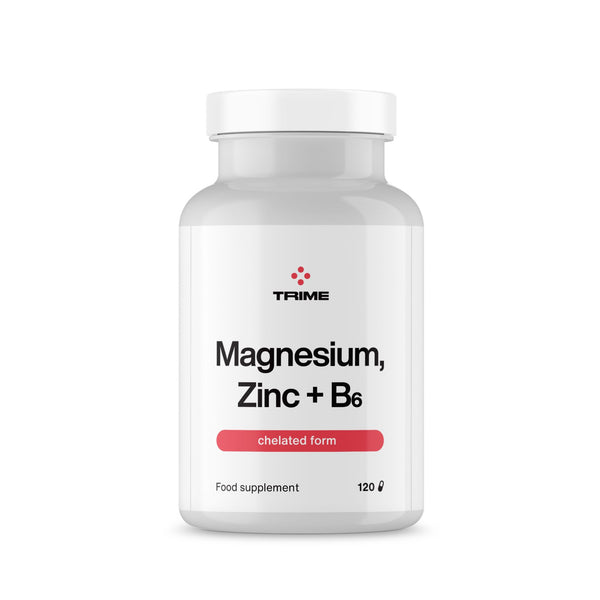 Trime Magnézium, chelát zinku + vitamín B6 (120 kapsúl)
