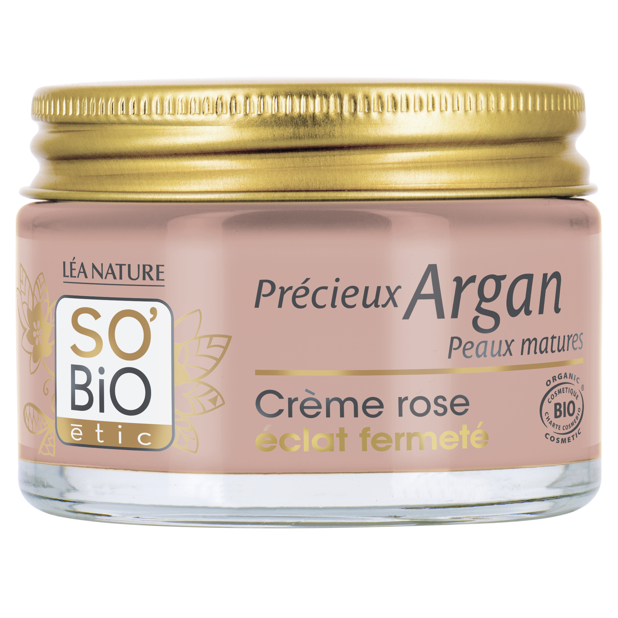 SO’BiO étic Anti-age Precieux Argan Krém růžový denní pro zpevnění GOLD BIO (50 ml)