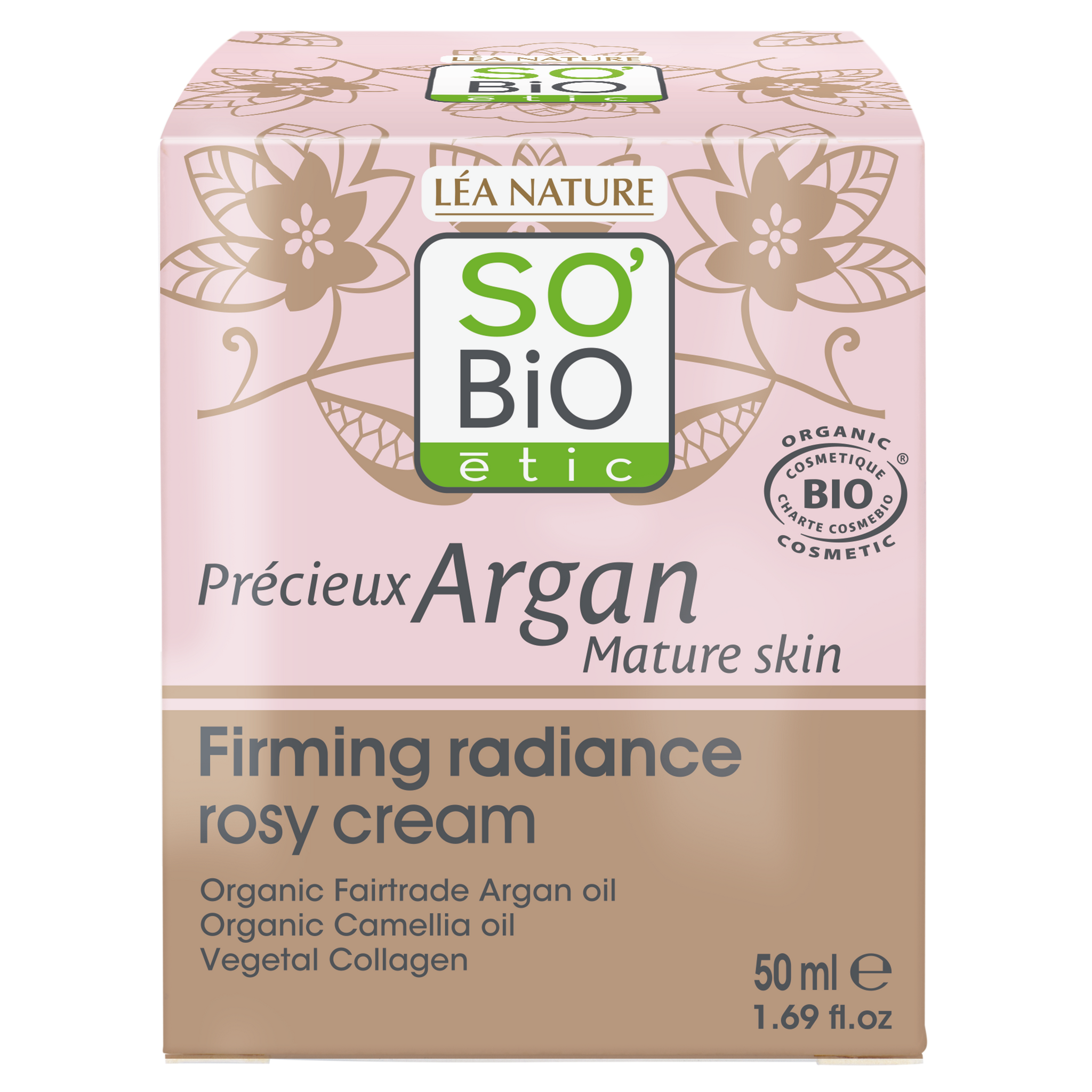SO’BiO étic Anti-age Precieux Argan Krém růžový denní pro zpevnění GOLD BIO (50 ml)
