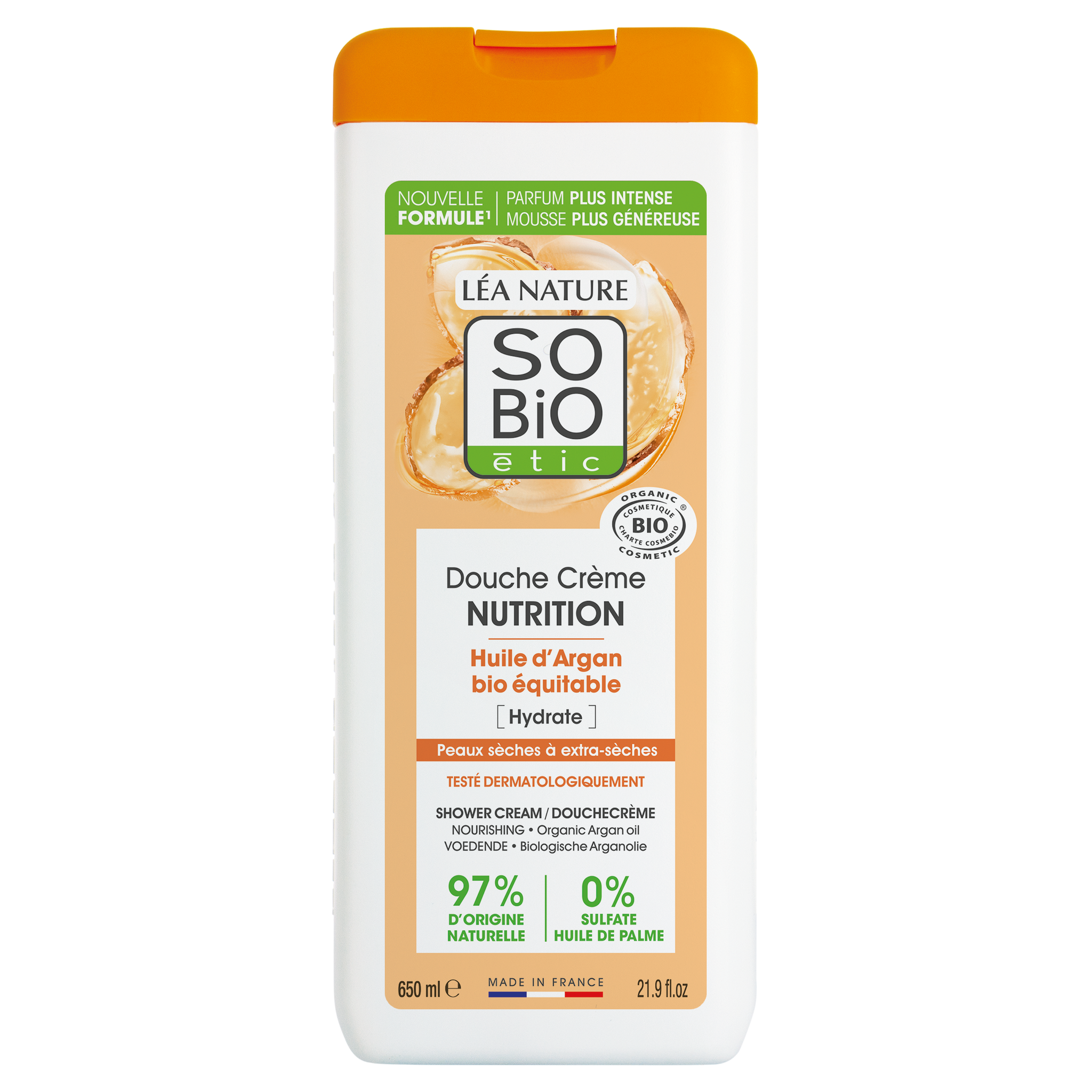 SO’BiO étic Krém sprchový NUTRITION s arganovým olejem BIO (650 ml)