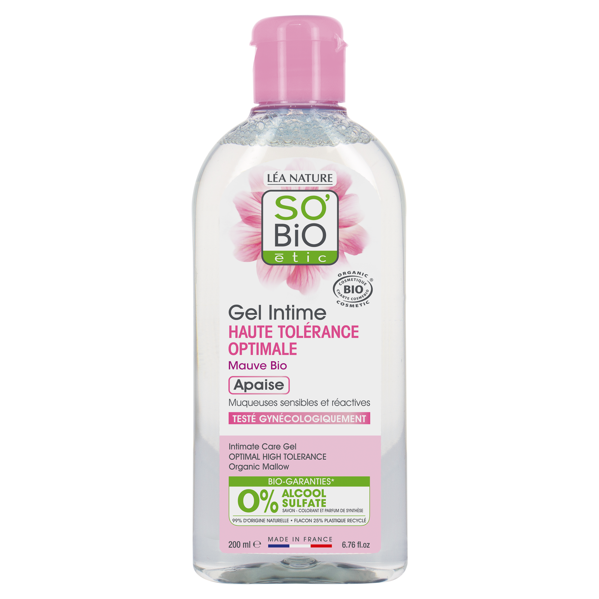 SO’BiO étic Gel mycí pro intimní hygienu hypoalergenní BIO (200 ml)