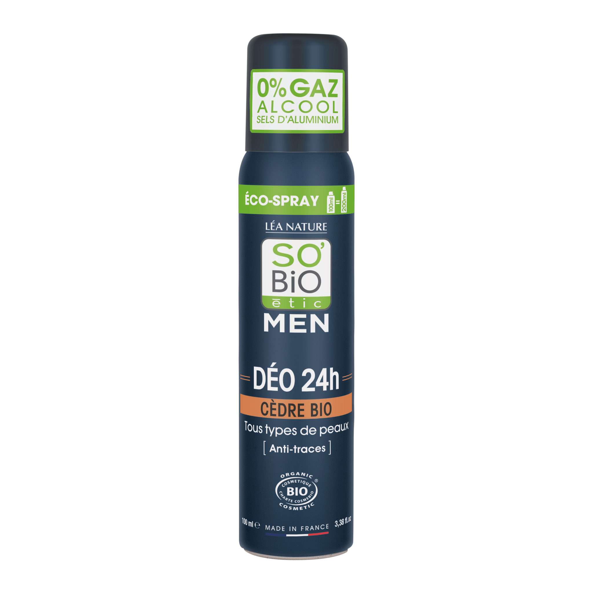SO’BiO étic Deodorant přírodní ECO SPRAY 24h MEN - cedr BIO (100 ml)