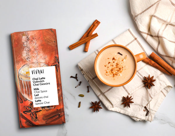 Vivani Čokoláda mléčná s kořením Chai latte BIO (80 g)