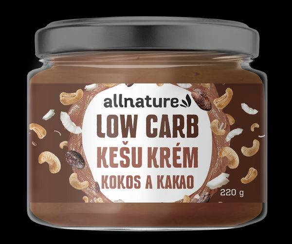 Allnature kešu krém LOW carb - kokos a kakao (220 g)