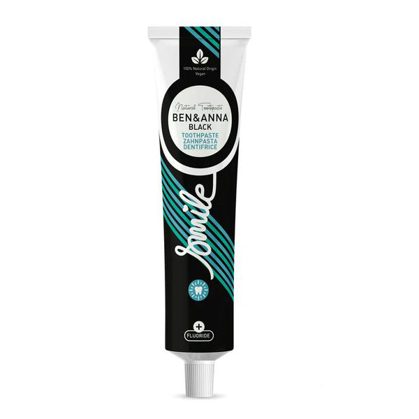 Ben & Anna Bieliaca zubná pasta s fluoridom (75 ml) - čierna