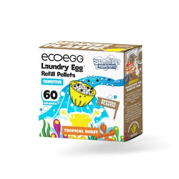 Ecoegg Náplň do pracieho vajíčka SpongeBob s vôňou Tropical Burst Sensitive - na 60 pracích cyklov