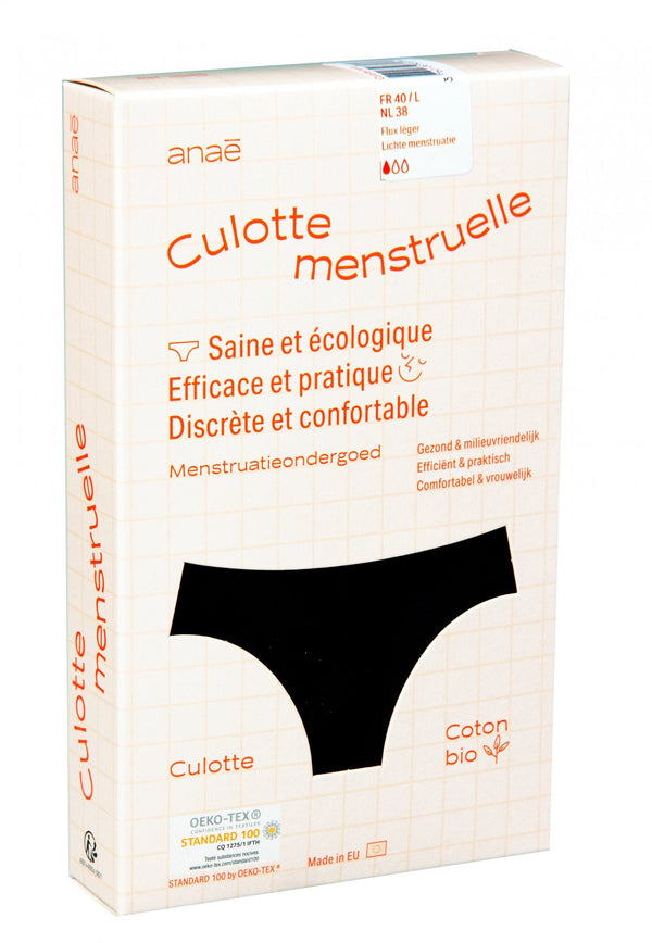 Anaé by Ecodis Menštruačné nohavičky Nohavičky na silnú menštruáciu - čierne - L - II. kvalita
