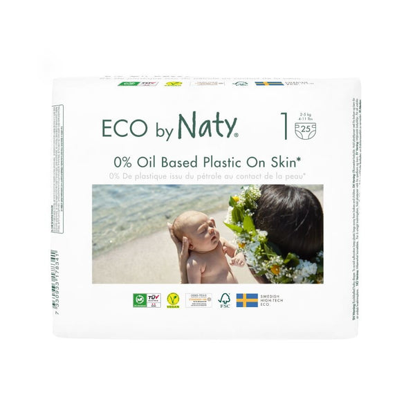Eco by Naty Novorodenecké ekologické plienky 1 (2 - 5 kg) (25 ks)