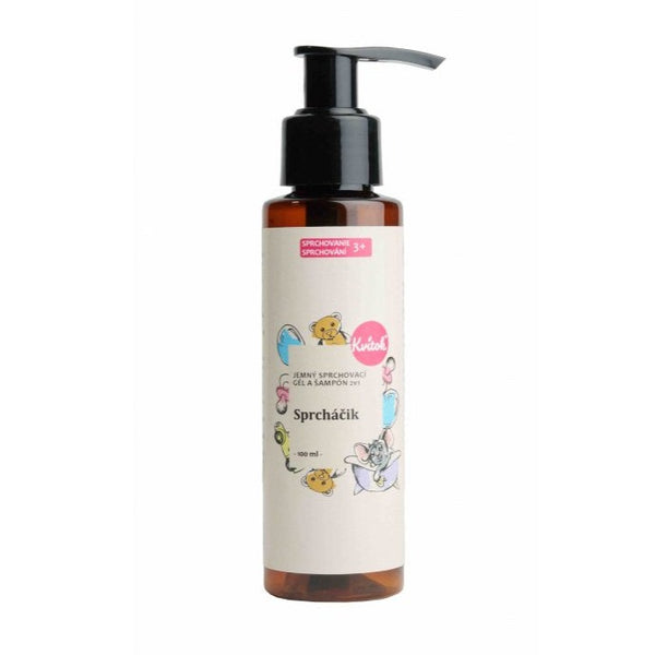 Kvitok Jemný detský sprchový gél a šampón 2v1 (100 ml)