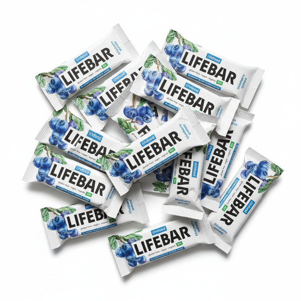 Lifefood Zvýhodněná sada 13 + 2 tyčinky zdarma - Lifebar borůvková s quinoou RAW BIO (15 x 40 g)