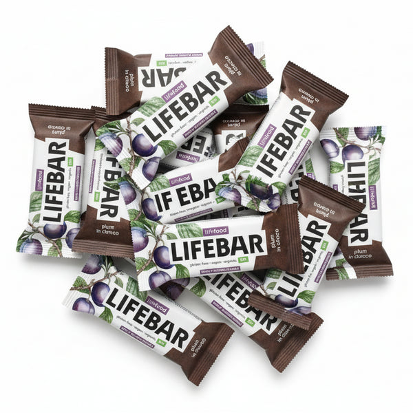 Lifefood Zvýhodněná sada 13 + 2 tyčinky zdarma - Lifebar InChoco švestková RAW BIO (15 x 40 g)