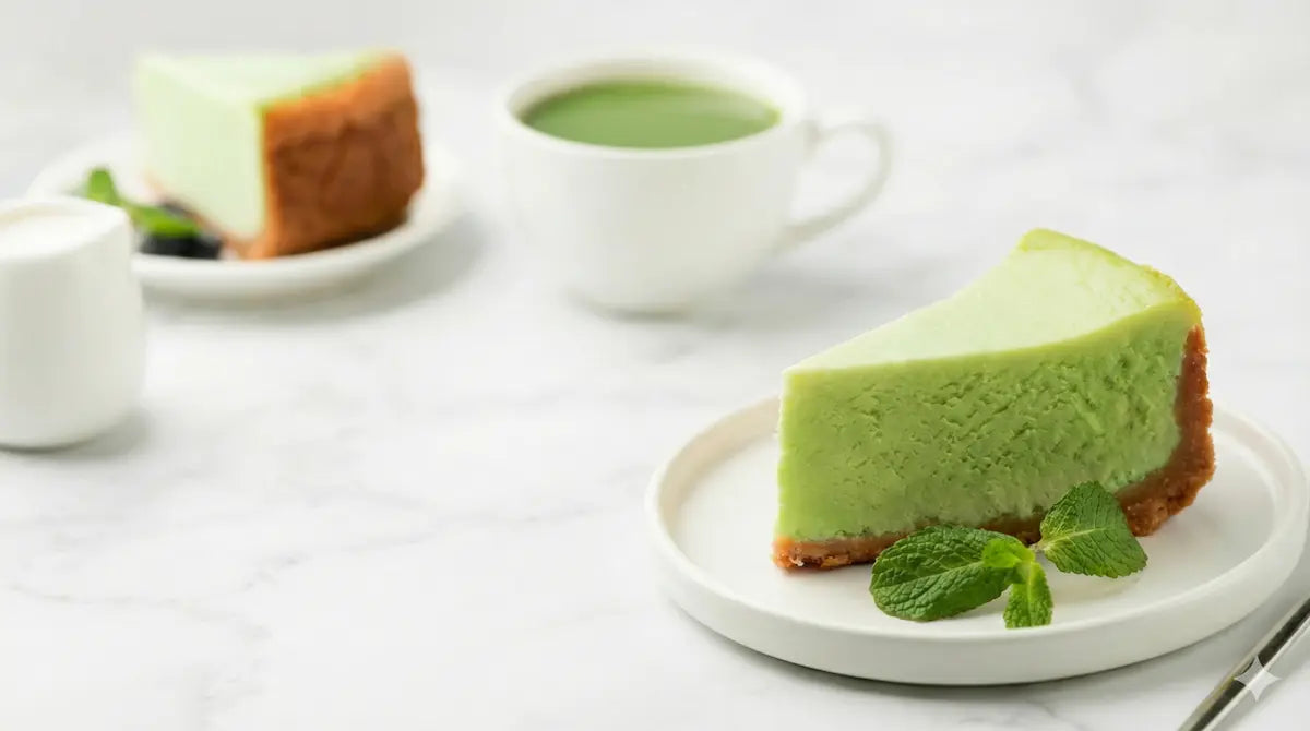 Matcha cheesecake bez pečení