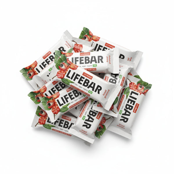 Lifefood Zvýhodněná sada 13 + 2 tyčinky zdarma - Lifebar s para ořechy a guaranou BIO (15 x 40 g)