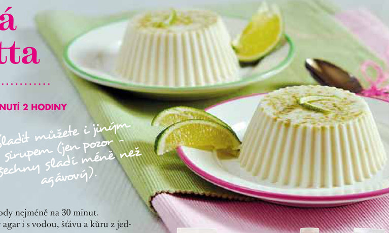 Limetková panna cotta