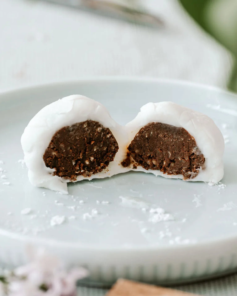 Mochi s čokoládovo-oříškovou náplní