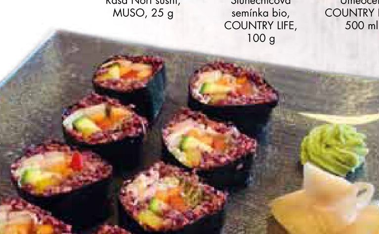 Raw sushi z červené řepy