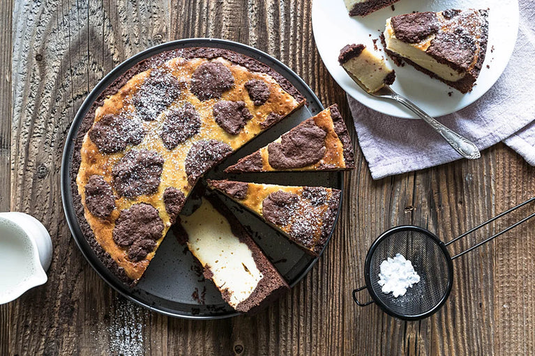 Veganský ruský čokoládový "tvarohový" dort