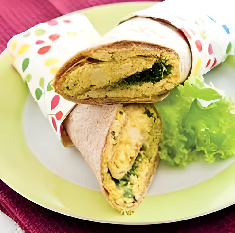 Wrap s falešnou vajíčkovou pomazánkou