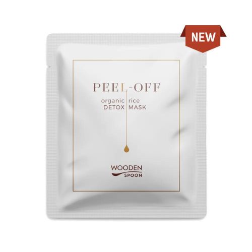 Drevená lyžička Peel Off Detoxikačná maska z ryžového prášku Peel OFF <tc>BIO</tc> (30 g)