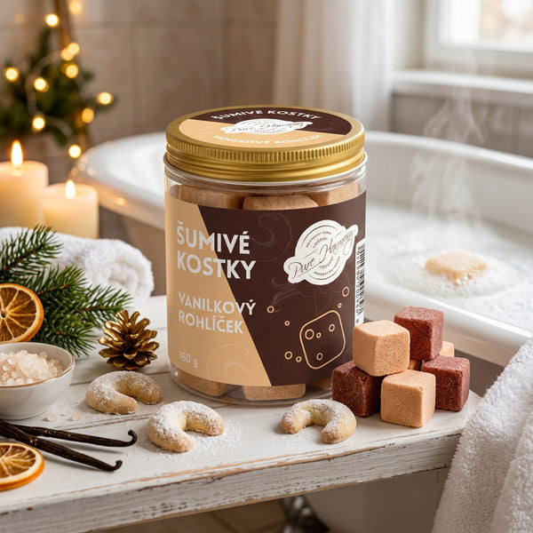 Pure Harmony Šumivé kostky do koupele Vanilkový rohlíček (180 g)
