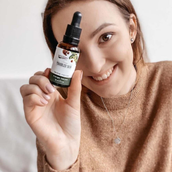 Drevená lyžička Sérum na problematickú pleť s tamanu a marulovým olejom <tc>BIO</tc> (30 ml)