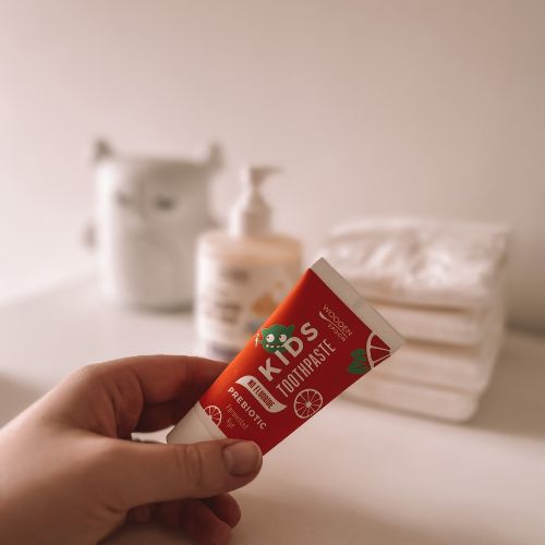 Drevená lyžička Probiotická zubná pasta pre deti <tc>BIO</tc> (50 ml)