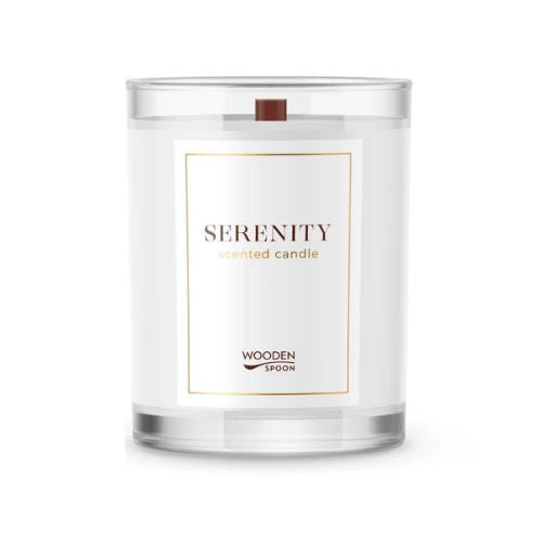 Drevená lyžička Sójová sviečka s vôňou Serenity <tc>BIO</tc> (200 g)