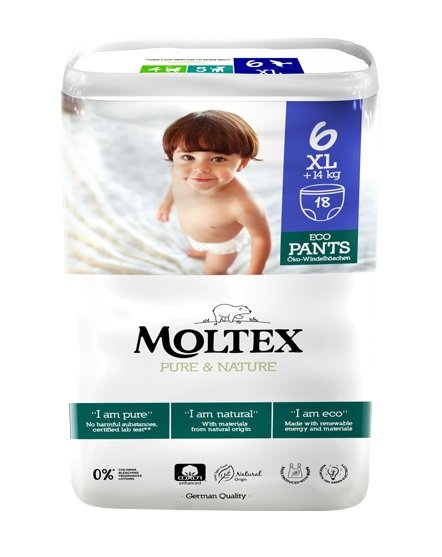 Napínacie plienky Moltex Pure & Nature - XL 14+ kg (18 ks)