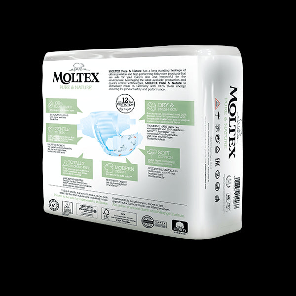 Ekologické plienky Moltex Pure & Nature - Midi (4-9 kg) (33 ks)