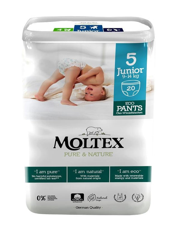 Napínacie plienky Moltex Pure & Nature - Junior 9-14 kg (20 ks)
