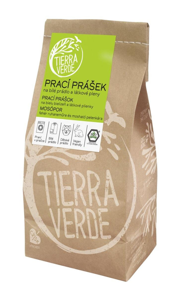Tierra Verde Prací prášok na bielu bielizeň a látkové plienky - INNOVATION