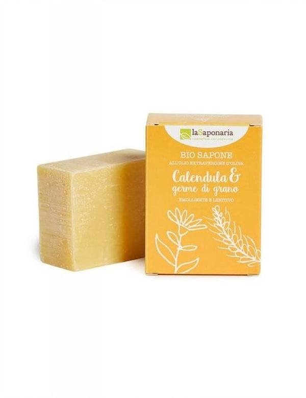 laSaponaria Tuhé olivové mydlo <tc>BIO</tc> - nechtík a pšeničné klíčky (100 g)