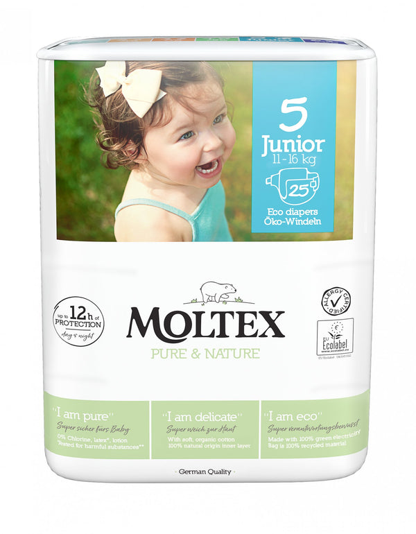 Ekologické plienky Moltex Pure & Nature - Junior (11-16 kg) (25 ks)