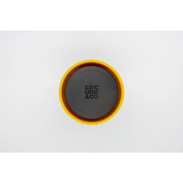 Kruhový pohár (340 ml) - čierny/horčicovo žltý