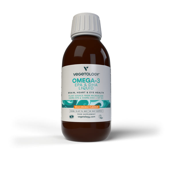 Vegetology Omega-3 tekutý, EPA a DHA s vit. D3 (150 ml)