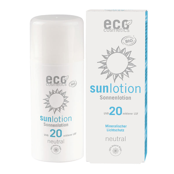 Eco Cosmetics Neutrálny opaľovací krém bez parfumu SPF 20 <tc>BIO</tc> (100ml)