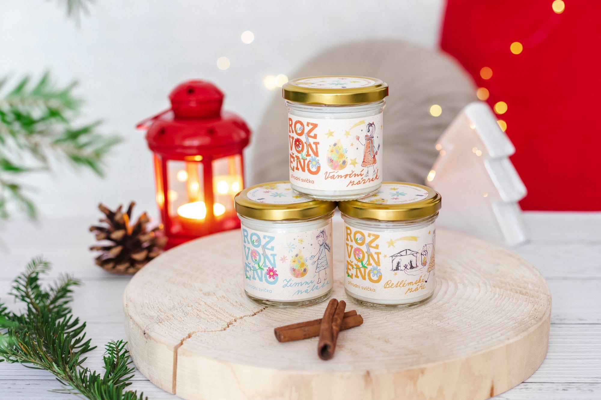 Rozvoněno Zvýhodněná sada Vánoční svíčky (3 ks)