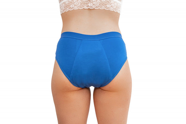 Pinke Welle Menštruačné nohavičky Bikini Blue - farba. a slabá menštruácia