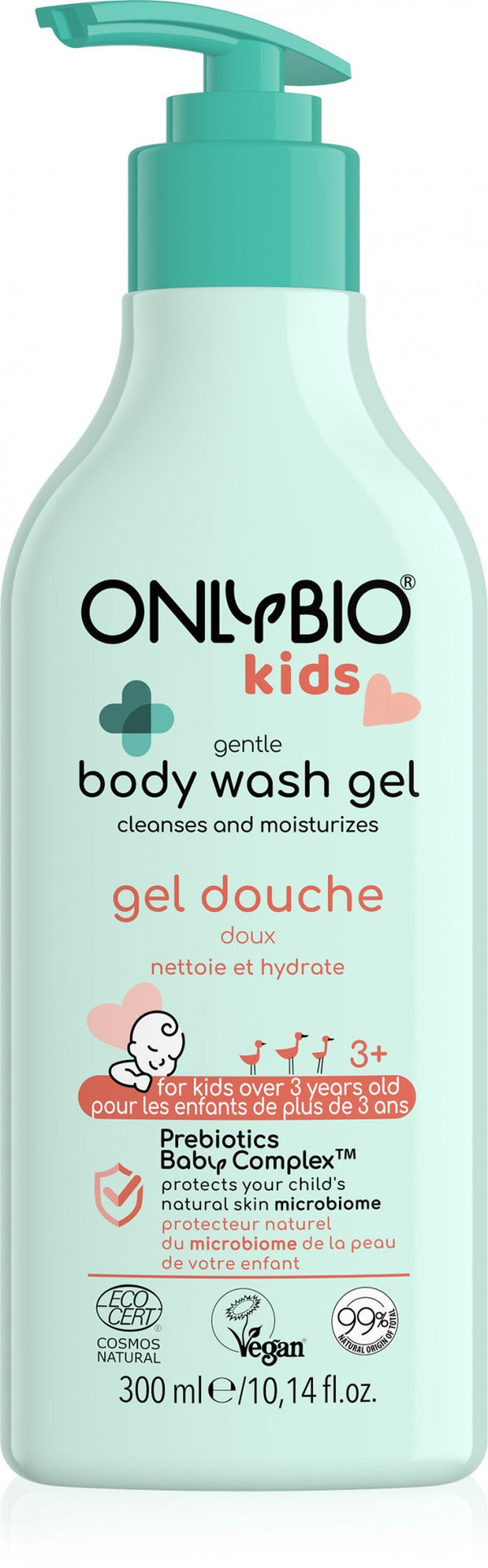 OnlyBio Jemný umývací gél pre deti od 3 rokov (300 ml)