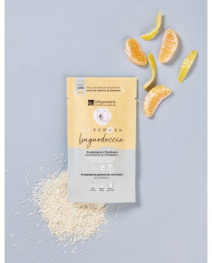 laSaponaria Energizujúci sprchový gél v prášku - mandarínka a vitamín C (25 g)